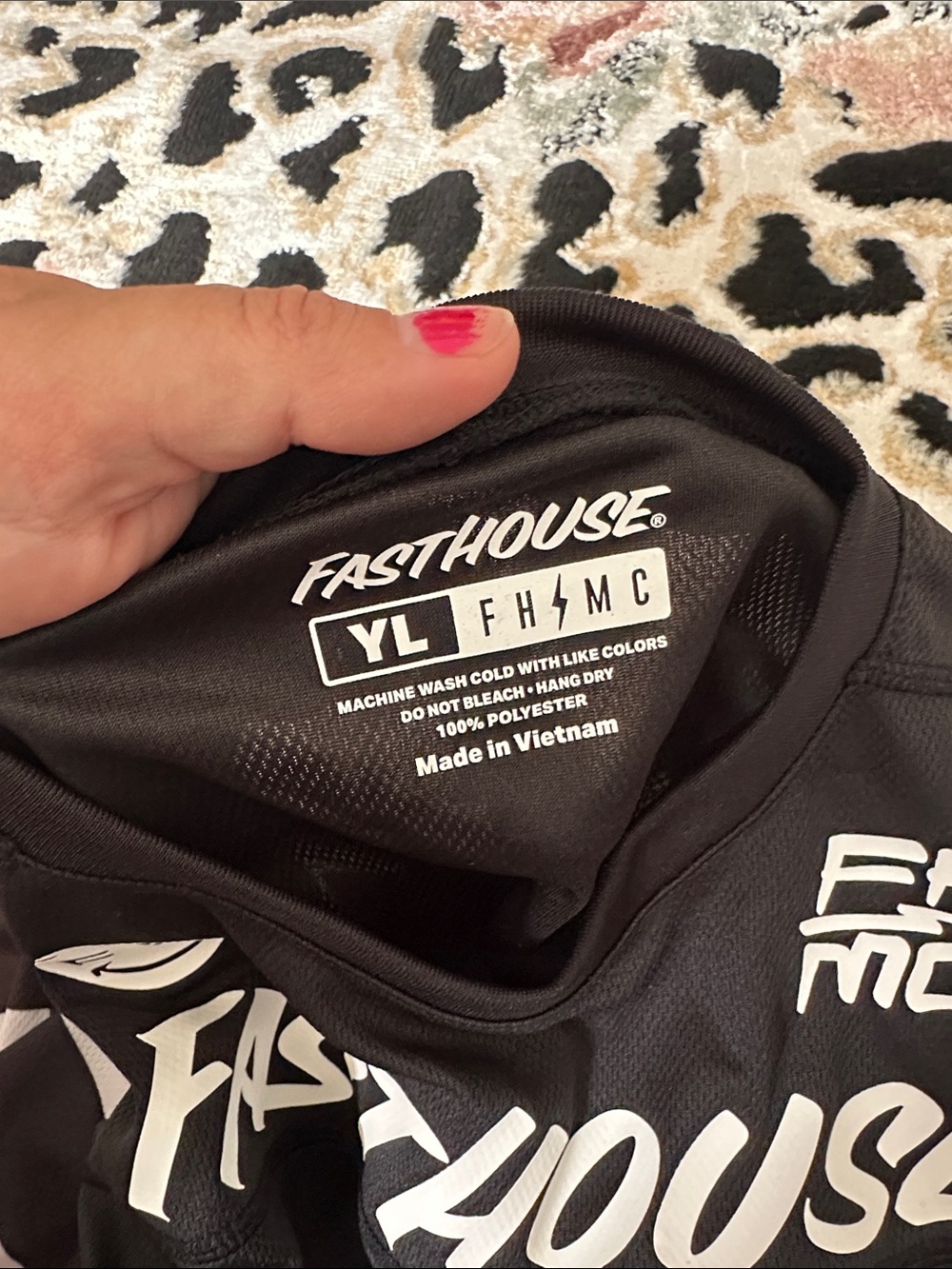 Fasthouse x Hot Wheels Black Long Sleeve Kids Jersey - Picture 3 of 4
